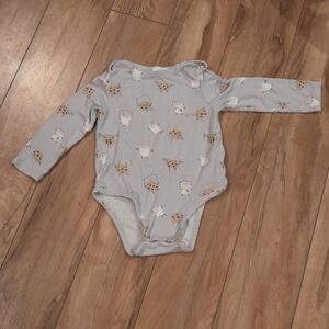 Angel Dear Baby Onesie 18-24 Month, Milk And Cookies Workout Design